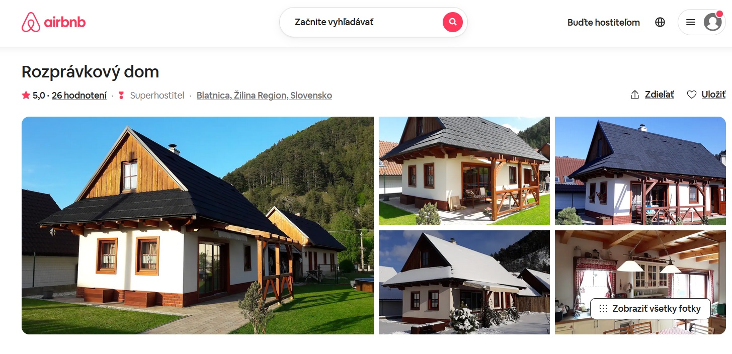 rozpravkovy dom airbnb